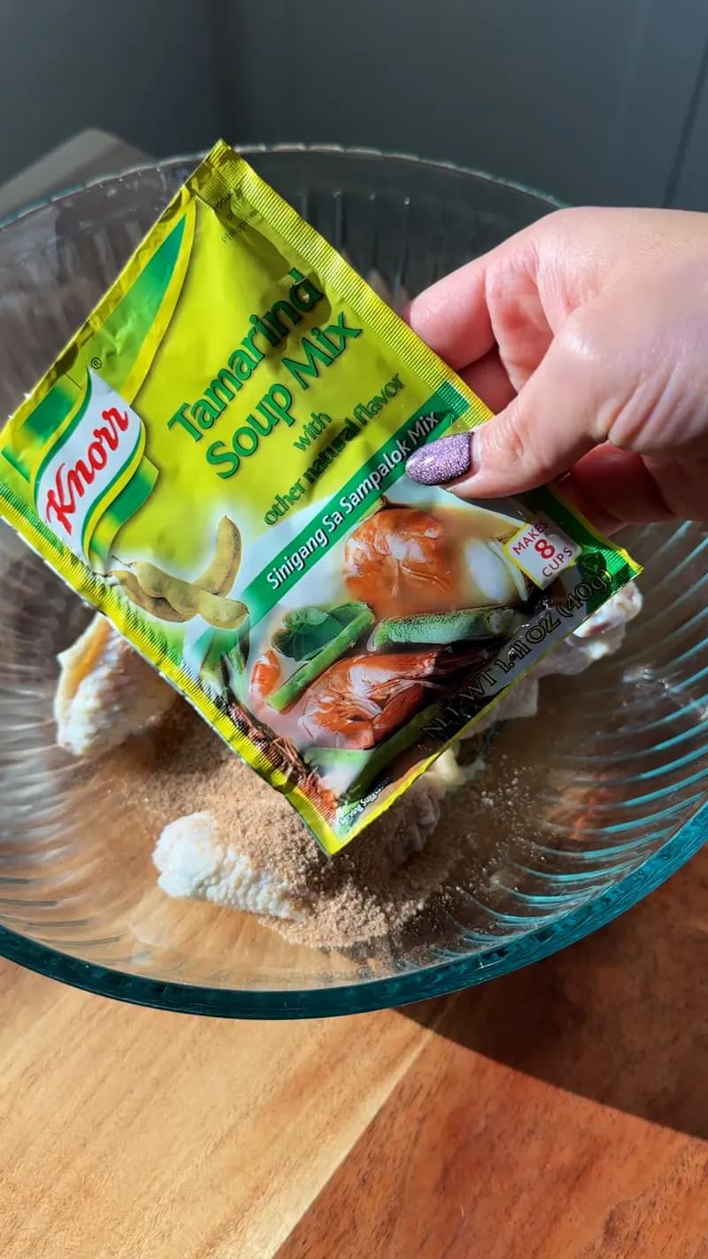 Knorr Sinigang Tamarind Soup Mix — the soup base used for the wing seasoning
